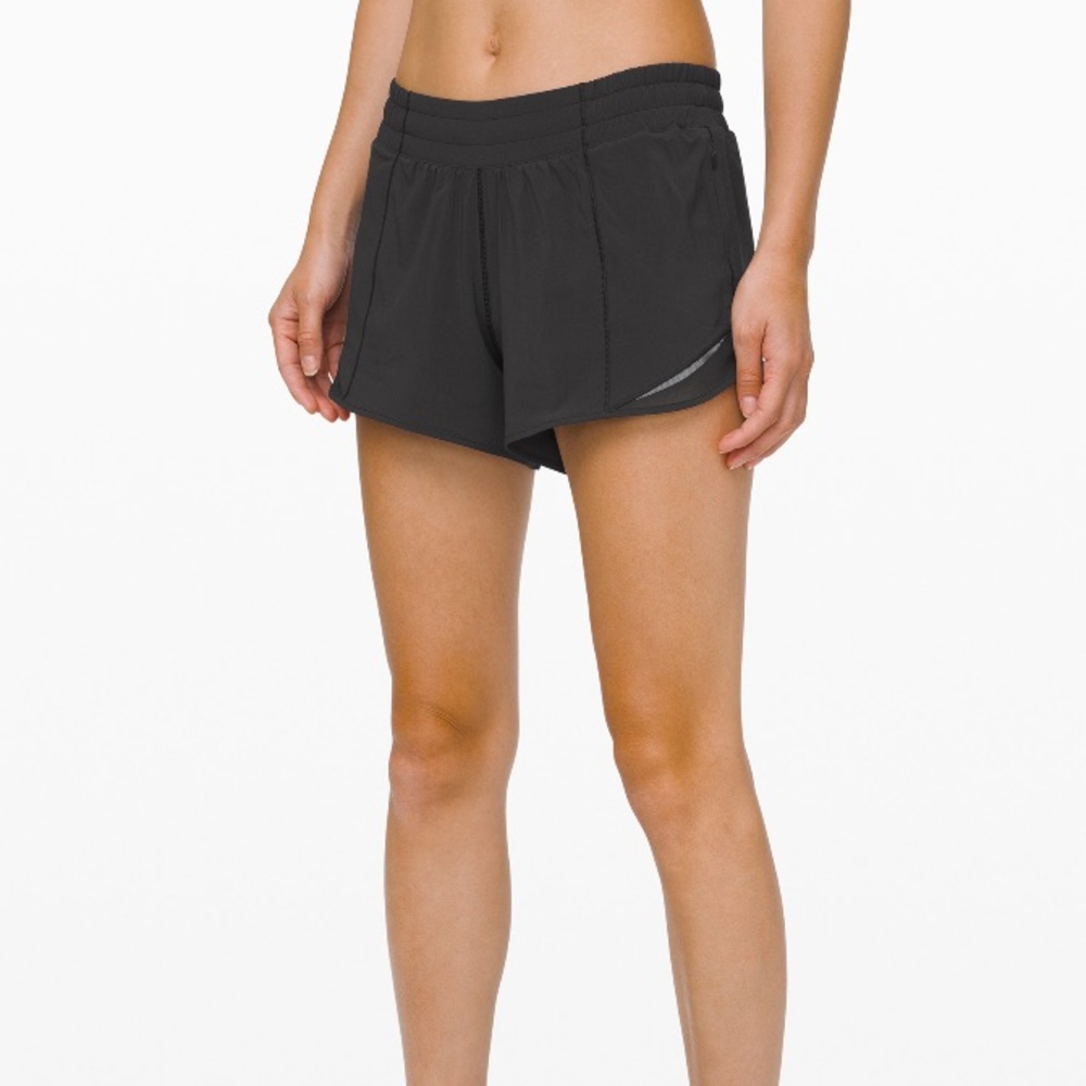 lululemon hotty hot 4” long black